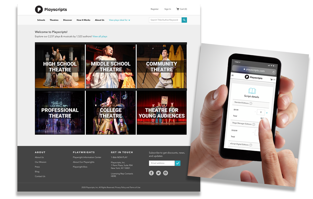 Playscripts Inc. New Desktop & Mobile UX